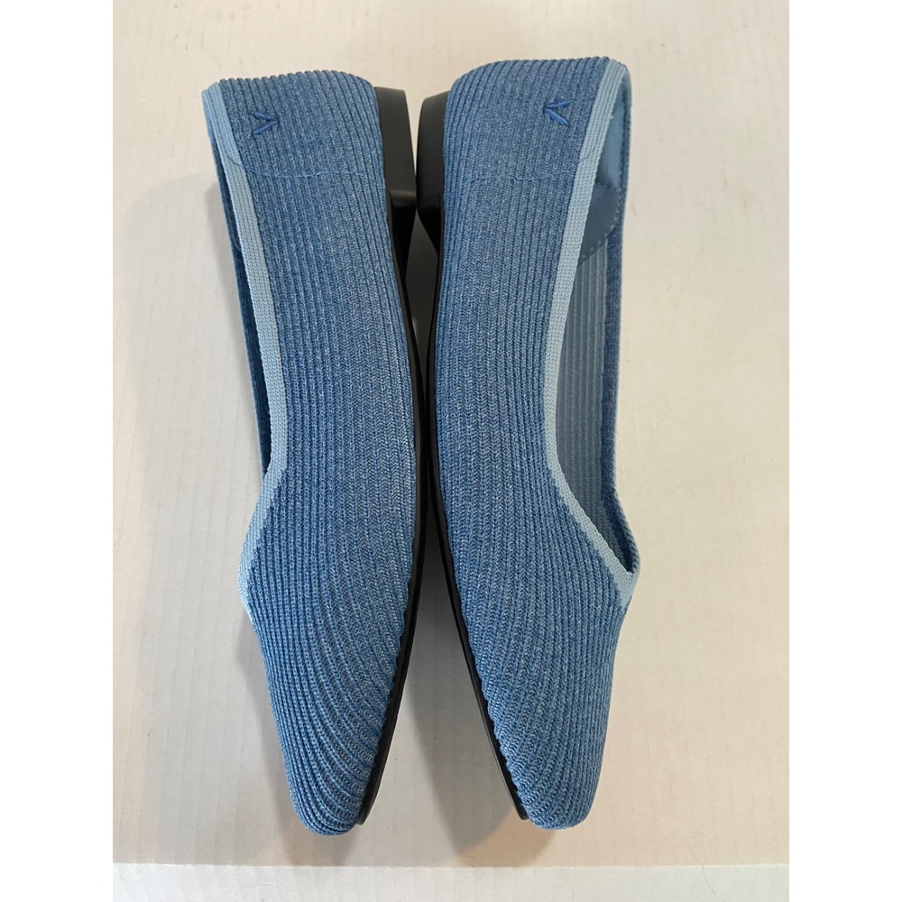 Vivaia Margot 2.0 Square Toe Ballet Flats Denim Blue Knit Womens EU 38 - Picture 6 of 8